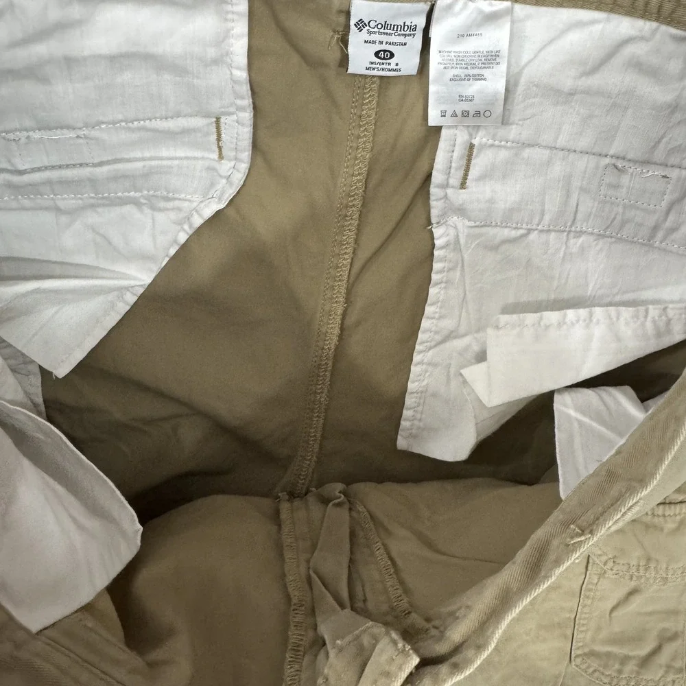 Columbia Sportswear Company Shorts Mens 40 Khaki Utility Hiking Fishing Outdoor